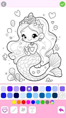 Game screenshot Mermaid Coloring:Mermaid games mod apk