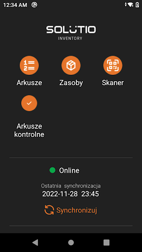Android application Solutio RFID Inventory screenshort