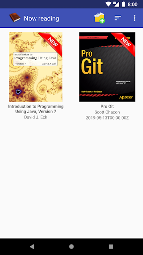 Android application Ebook Reader screenshort