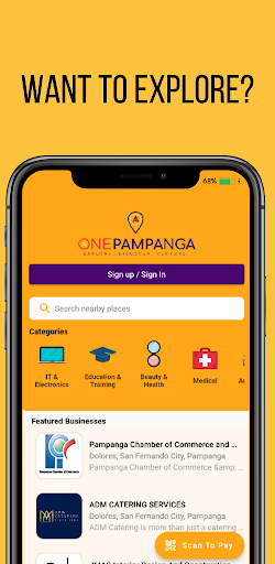 Android application One Pampanga screenshort