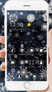 Dark Ice Glitter Snow Theme Screenshot