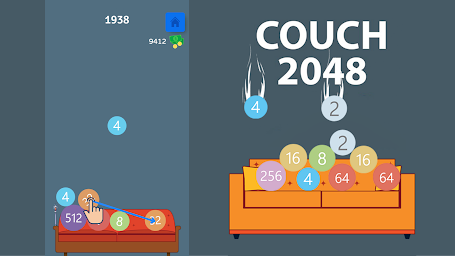 2048 Couch-Number puzzle games