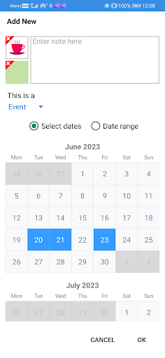 Sweden Calendar Screen 3