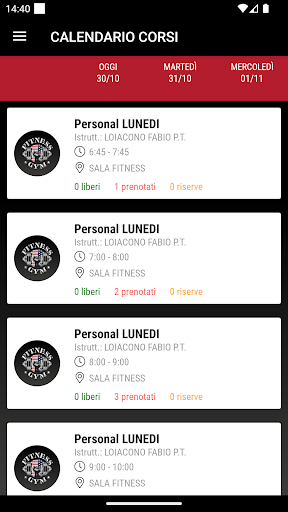 Fitness Gym Screen 3