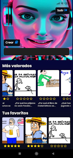 Android application Cuenta Chistes IA GPT screenshort