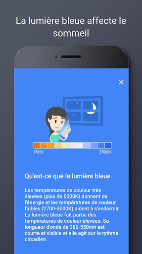 Filtre anti-lumière bleue pour smartphone 5.5 pouces