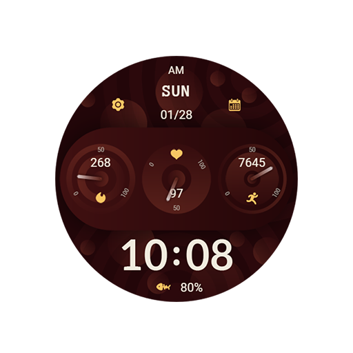 Wine Red Bubbles For Wear OS Logo
