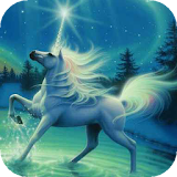 Horse and northern lights lwp icon