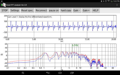 Smart FFT analyzer Screen 2