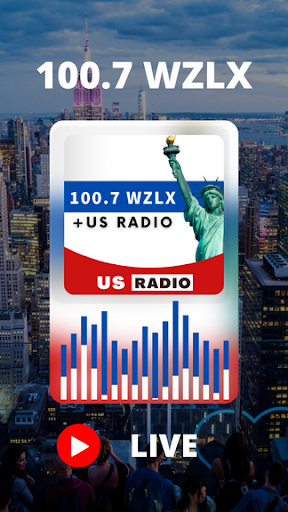 Android application 100.7 WZLX + RADIOS US online screenshort