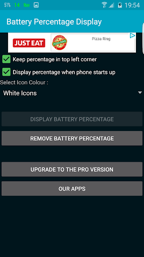 Battery Percentage Display Screen 2