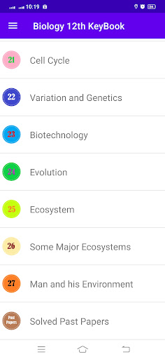 Biology 2nd Year KeyBook Screen 2