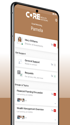 Android application CORE Wealth Advisors screenshort