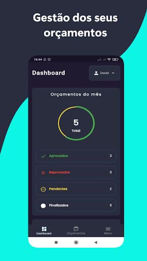 Android application Orçamentos e Recibos - PDF screenshort