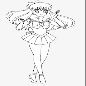 Sailor Venus Coloring Game