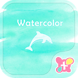 Dolphin Wallpaper-Watercolor- icon