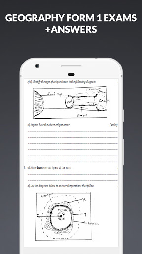 Android application Geography Form 1 Exams+Answers screenshort