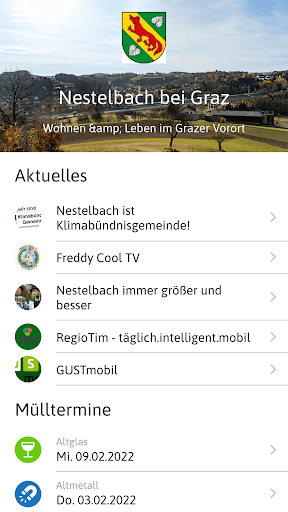 Android application Nestelbach screenshort