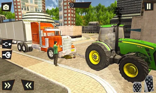駕駛Sim 2018的農夫重的拖拉機