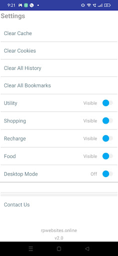 Android application RP BROWSER screenshort