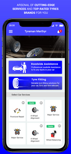 Android application Tyreman Merthyr screenshort