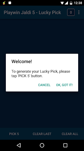 Android application Playwin Jaldi 5 - Lucky Pick screenshort