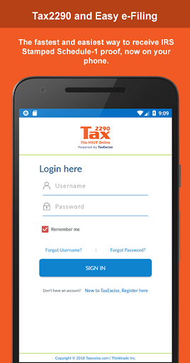 Android application Tax2290.com - File 2290 Online screenshort