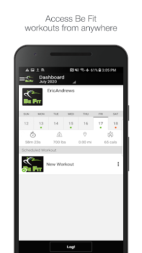 Android application Be Fit Personal Trainers screenshort