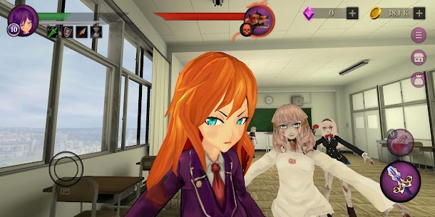 تحميل لعبة Anime High School Zombie Simulator مهكرة للاندرويد اخر اصدار 3