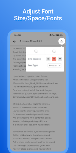 Screenshot of English Poems & Poetry Offline