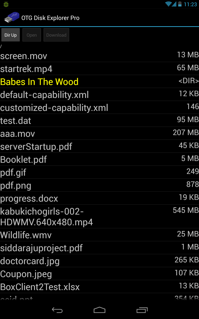 Android application OTG Disk Explorer Pro screenshort