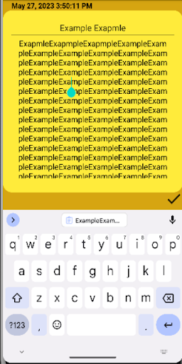 My Notes Screen 3