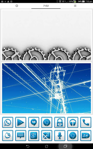 CarbonBluWhite Icons Launchers
