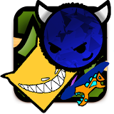 Bounce blue ball vs Geometry monsters icon