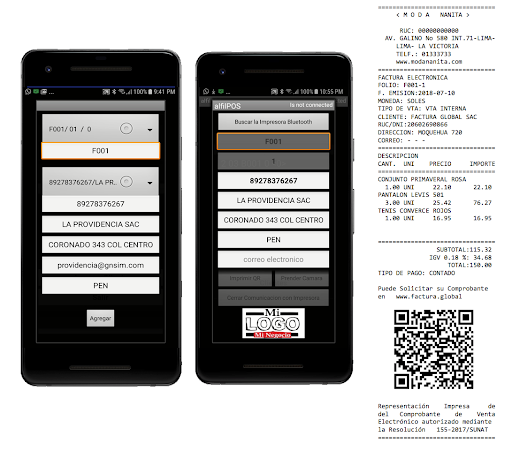 Android application alfilPosERP screenshort