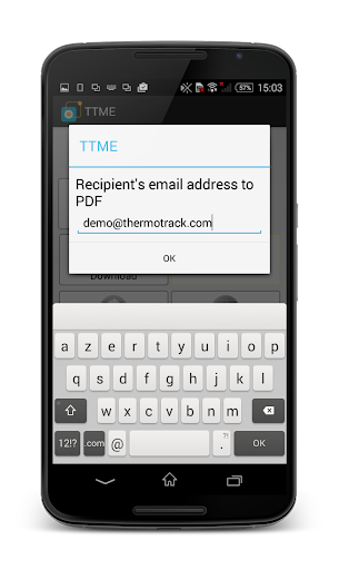 Thermotrack Mobile Edition Screen 3