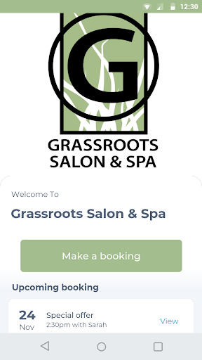 Android application Grassroots Salon & Spa screenshort