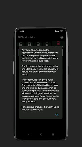 BMI Calculator Screen 3