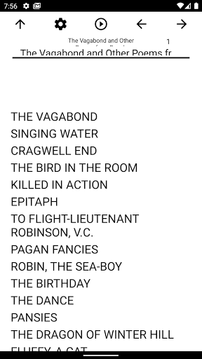 Android application Book, The Vagabond and Other P screenshort
