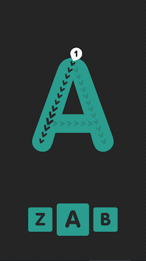 Android application Letter Tracing screenshort