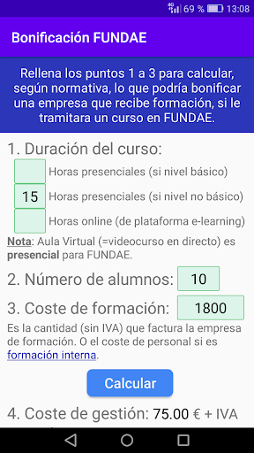Bonificación FUNDAE Screen 2
