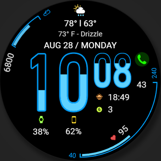 WFP 107 Hourglass watch face Logo