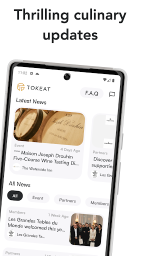 Android application Tokeat screenshort