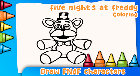 five coloring freddy