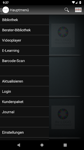 Android application SimonsVoss Mediathek screenshort