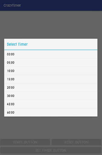 Crazy timer Screen 2