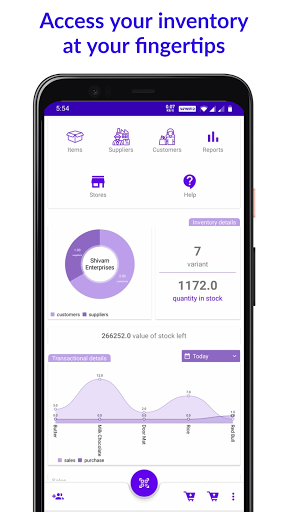 Android application Stock POS Inventory Manager screenshort