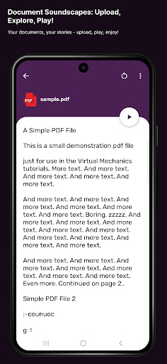 Screenshot of AudiblDoc - Text to Speech