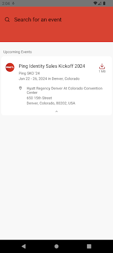 Ping Identity Events Screen 3