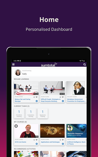 Screenshot of SumTotal Mobile